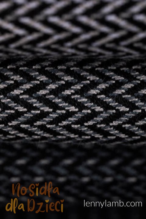 Nosidełko LennyUpGrade PRO, splot jodełkowy, 100% bawełna , rozmiar standard - MAŁA JODEŁKA OMBRE SZARY