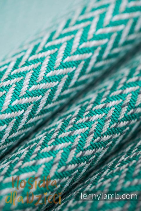 Nosidełko LennyUpGrade PRO, splot jodełkowy, 100% bawełna , rozmiar standard - MAŁA JODEŁKA OMBRE ZIELEŃ (drugi gatunek)