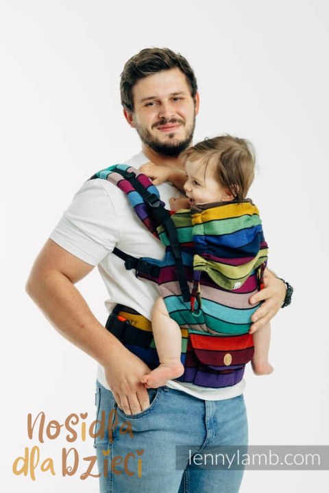 Nosidełko LennyUpGrade PRO z tkaniny skośno-krzyżowej 100% bawełna, rozmiar standard - KARUZELA BARW