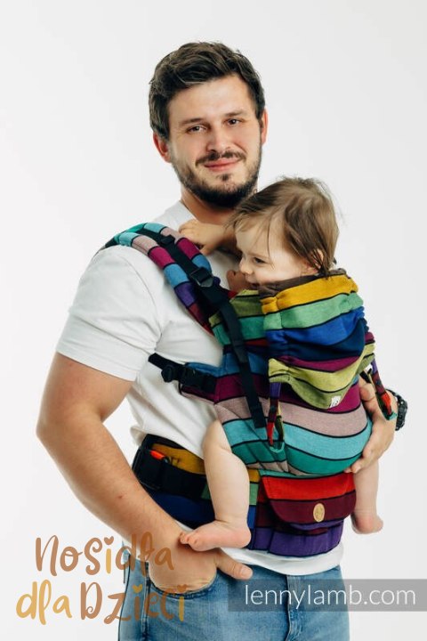 Nosidełko LennyUpGrade PRO z tkaniny skośno-krzyżowej 100% bawełna, rozmiar standard - KARUZELA BARW