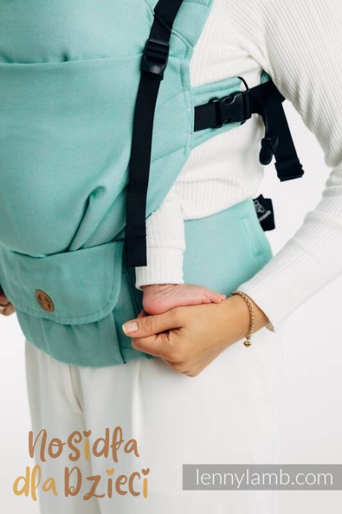 Nosidełko LennyUpGrade PRO z tkaniny skośno-krzyżowej, 100% bawełna , rozmiar standard - MATCHA