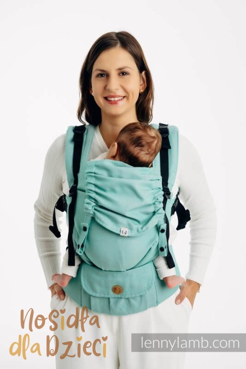 Nosidełko LennyUpGrade PRO z tkaniny skośno-krzyżowej, 100% bawełna , rozmiar standard - MATCHA