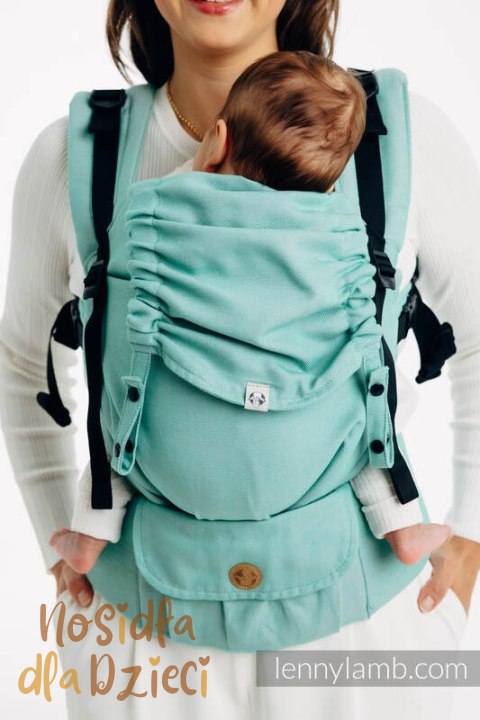 Nosidełko LennyUpGrade PRO z tkaniny skośno-krzyżowej, 100% bawełna , rozmiar standard - MATCHA