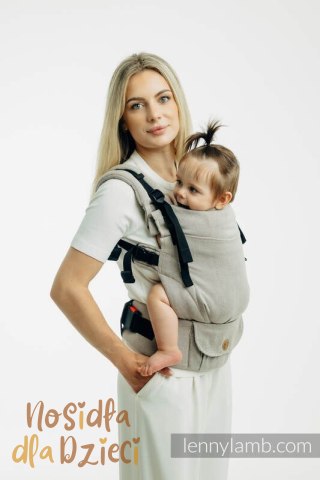 Nosidełko LennyUpGrade PRO z tkaniny skośno-krzyżowej, 100% bawełna, rozmiar standard - PEANUT BUTTER