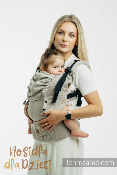 Nosidełko LennyUpGrade PRO z tkaniny skośno-krzyżowej, 100% bawełna, rozmiar standard - PEANUT BUTTER