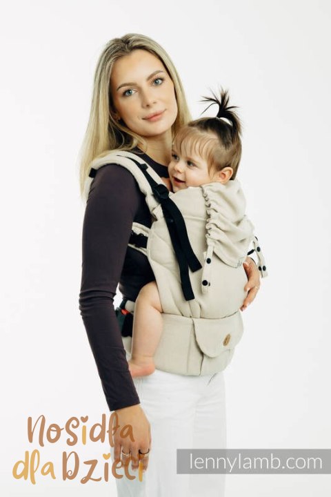 Nosidełko LennyUpGrade PRO z tkaniny skośno-krzyżowej (58% bawełna, 42% wiskoza bambusowa), rozmiar standard - TRUCK