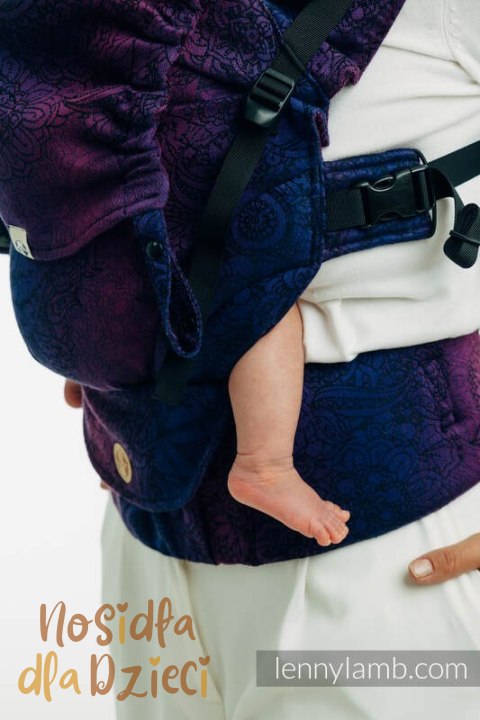 Nosidełko LennyUpGrade PRO z tkaniny żakardowej 100% bawełna , rozmiar standard - DZIKIE WINO - BOUQUET