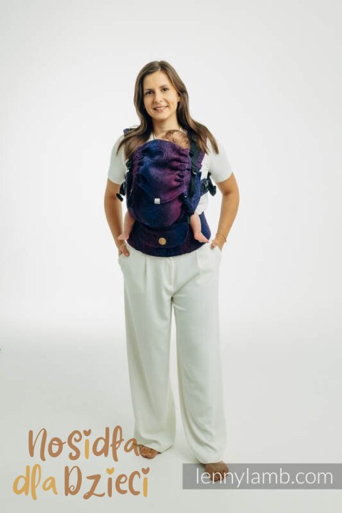 Nosidełko LennyUpGrade PRO z tkaniny żakardowej 100% bawełna , rozmiar standard - DZIKIE WINO - BOUQUET