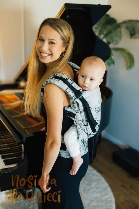 Nosidełko LennyUpGrade PRO z tkaniny żakardowej 100% bawełna , rozmiar standard - MELODY - POLONAISE