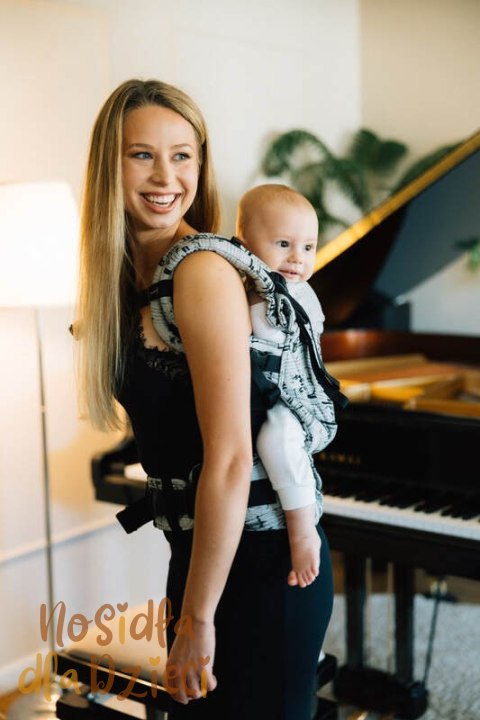 Nosidełko LennyUpGrade PRO z tkaniny żakardowej 100% bawełna , rozmiar standard - MELODY - POLONAISE