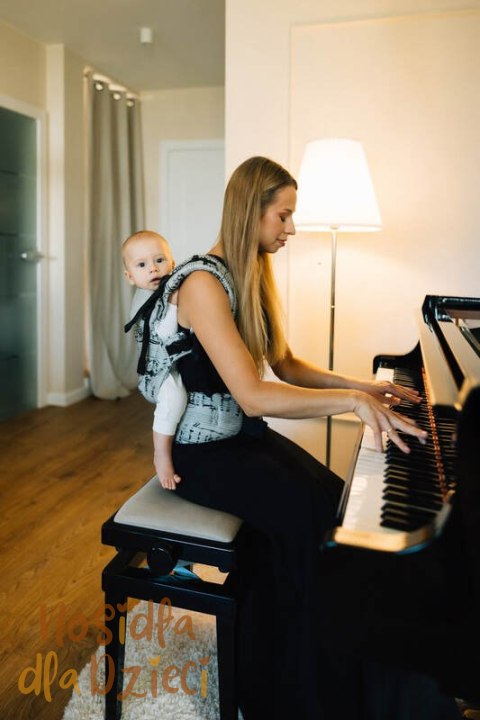 Nosidełko LennyUpGrade PRO z tkaniny żakardowej 100% bawełna , rozmiar standard - MELODY - POLONAISE