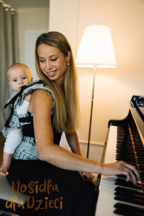 Nosidełko LennyUpGrade PRO z tkaniny żakardowej 100% bawełna , rozmiar standard - MELODY - POLONAISE