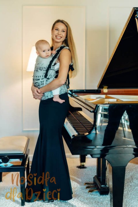 Nosidełko LennyUpGrade PRO z tkaniny żakardowej 100% bawełna , rozmiar standard - MELODY - POLONAISE