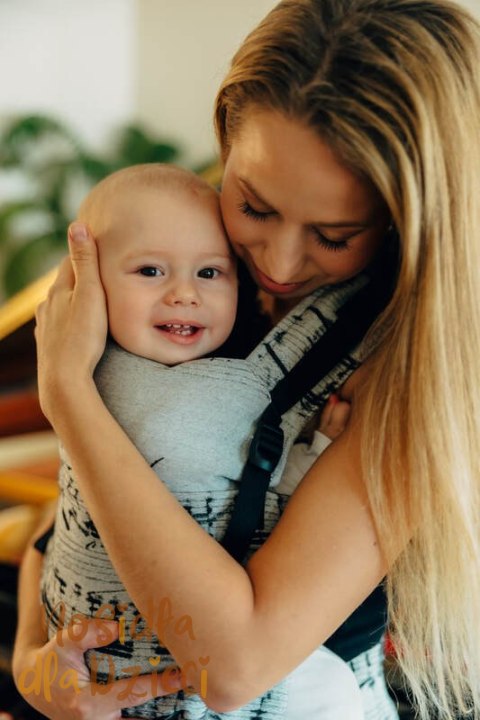 Nosidełko LennyUpGrade PRO z tkaniny żakardowej 100% bawełna , rozmiar standard - MELODY - POLONAISE