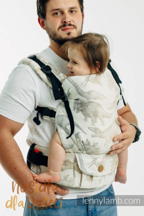 Nosidełko LennyUpGrade PRO z tkaniny żakardowej 100% bawełna , rozmiar standard - PARK JURAJSKI - ICE DESERT