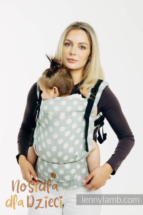 Nosidełko LennyUpGrade PRO z tkaniny żakardowej 100% bawełna , rozmiar standard - POLKA DOTS - PLOP