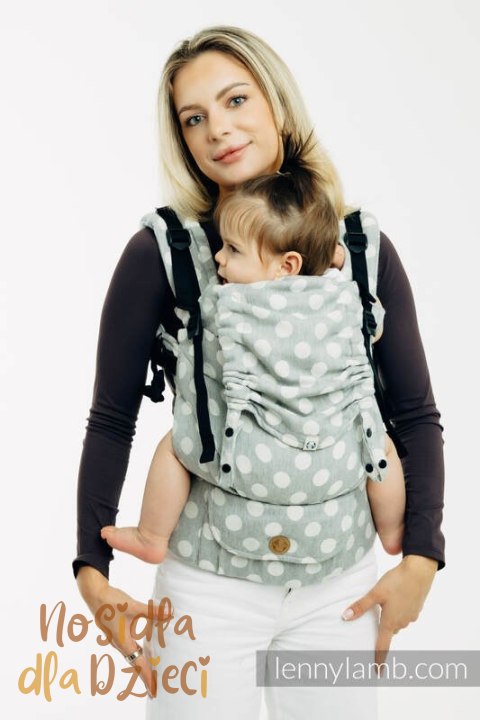Nosidełko LennyUpGrade PRO z tkaniny żakardowej 100% bawełna , rozmiar standard - POLKA DOTS - PLOP