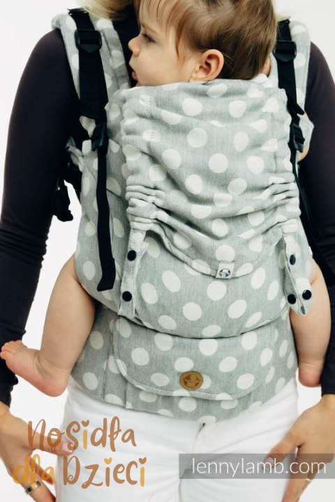 Nosidełko LennyUpGrade PRO z tkaniny żakardowej 100% bawełna , rozmiar standard - POLKA DOTS - PLOP