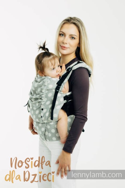 Nosidełko LennyUpGrade PRO z tkaniny żakardowej 100% bawełna , rozmiar standard - POLKA DOTS - PLOP