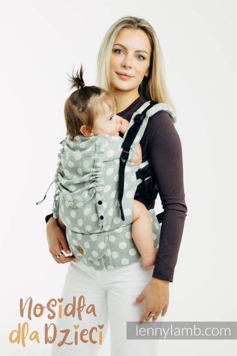 Nosidełko LennyUpGrade PRO z tkaniny żakardowej 100% bawełna , rozmiar standard - POLKA DOTS - PLOP