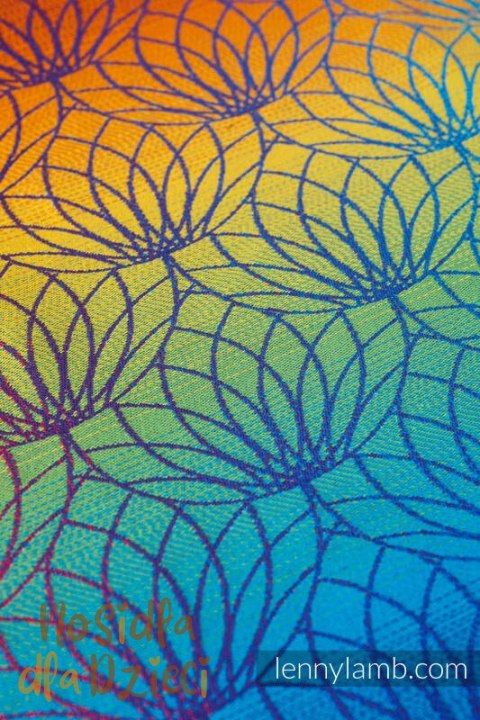 Nosidełko LennyUpGrade PRO z tkaniny żakardowej 100% bawełna , rozmiar standard - TĘCZOWY LOTOS