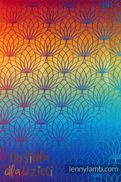 Nosidełko LennyUpGrade PRO z tkaniny żakardowej 100% bawełna , rozmiar standard - TĘCZOWY LOTOS