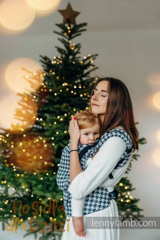 Nosidełko LennyUpGrade PRO z tkaniny żakardowej (44% bawełna, 32% jedwab, 24% wiskoza bambusowa), PATA DE GALLO