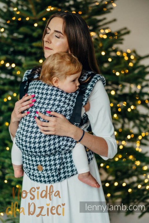 Nosidełko LennyUpGrade PRO z tkaniny żakardowej (44% bawełna, 32% jedwab, 24% wiskoza bambusowa), PATA DE GALLO