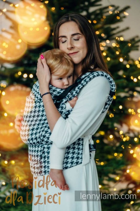 Nosidełko LennyUpGrade PRO z tkaniny żakardowej (44% bawełna, 32% jedwab, 24% wiskoza bambusowa), PATA DE GALLO