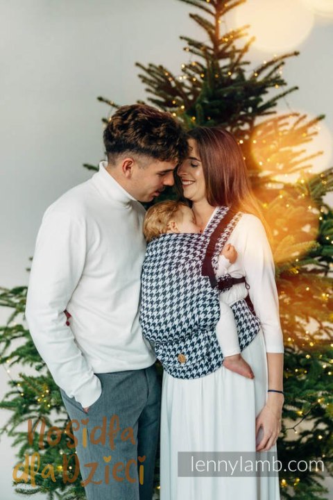 Nosidełko LennyUpGrade PRO z tkaniny żakardowej (44% bawełna, 32% jedwab, 24% wiskoza bambusowa), PATA DE GALLO