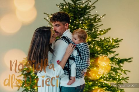 Nosidełko LennyUpGrade PRO z tkaniny żakardowej (44% bawełna, 32% jedwab, 24% wiskoza bambusowa), PATA DE GALLO