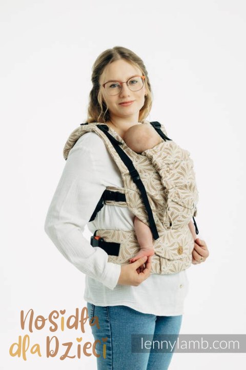 Nosidełko LennyUpGrade PRO z tkaniny żakardowej, 50% bawełna, 50% wiskoza bambusowa, rozmiar standard - INFINITY - GOLDEN HOUR