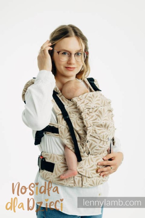 Nosidełko LennyUpGrade PRO z tkaniny żakardowej, 50% bawełna, 50% wiskoza bambusowa, rozmiar standard - INFINITY - GOLDEN HOUR