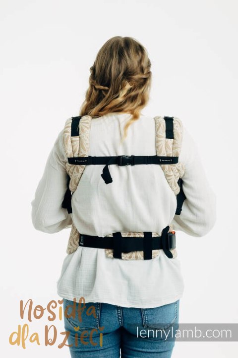 Nosidełko LennyUpGrade PRO z tkaniny żakardowej, 50% bawełna, 50% wiskoza bambusowa, rozmiar standard - INFINITY - GOLDEN HOUR