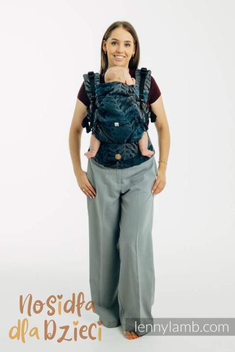 Nosidełko LennyUpGrade PRO z tkaniny żakardowej (54% bawełna, 46% TENCEL™), rozmiar standard - RAINFOREST - NOCTURNAL