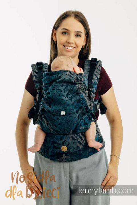 Nosidełko LennyUpGrade PRO z tkaniny żakardowej (54% bawełna, 46% TENCEL™), rozmiar standard - RAINFOREST - NOCTURNAL