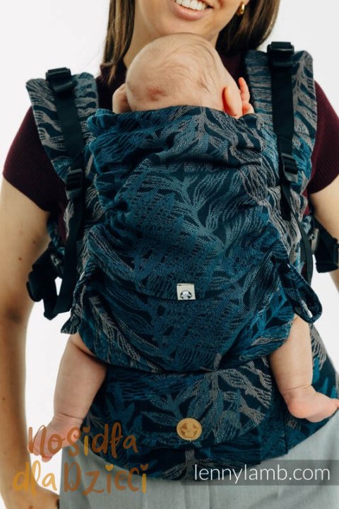 Nosidełko LennyUpGrade PRO z tkaniny żakardowej (54% bawełna, 46% TENCEL™), rozmiar standard - RAINFOREST - NOCTURNAL