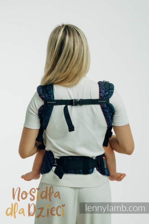 Nosidełko LennyUpGrade PRO z tkaniny żakardowej 60% bawełna, 28% wełna merino, 8% jedwab, 4% kaszmir , standard, PAWI OGON