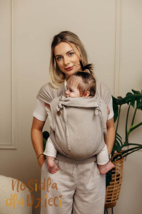 Nosidełko dla dzieci WRAP-TAI MINI, 100 % bawełna skośno-krzyżowa, z kapturkiem - PEANUT BUTTER