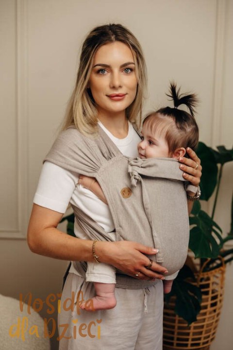 Nosidełko dla dzieci WRAP-TAI MINI, 100 % bawełna skośno-krzyżowa, z kapturkiem - PEANUT BUTTER