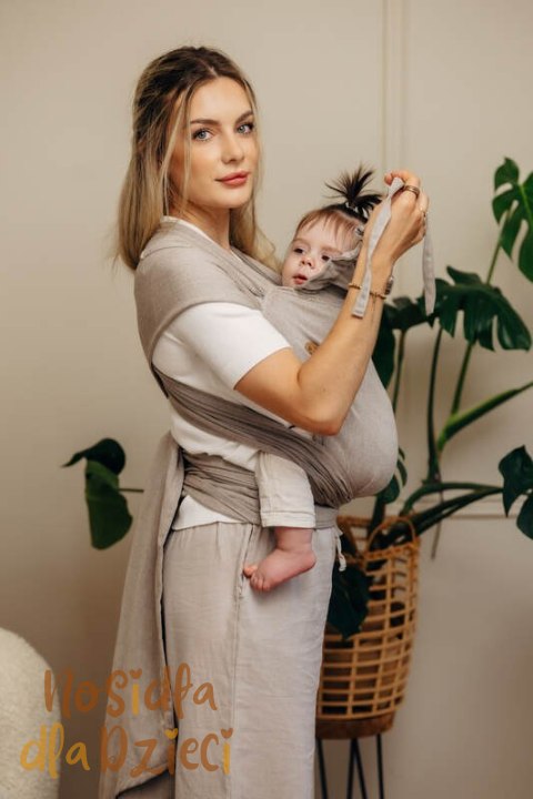 Nosidełko dla dzieci WRAP-TAI MINI, 100 % bawełna skośno-krzyżowa, z kapturkiem - PEANUT BUTTER