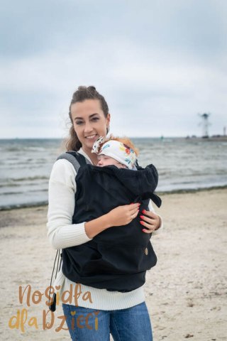 Osłonka na chustę/nosidełko - Softshell - Czarna (drugi gatunek)