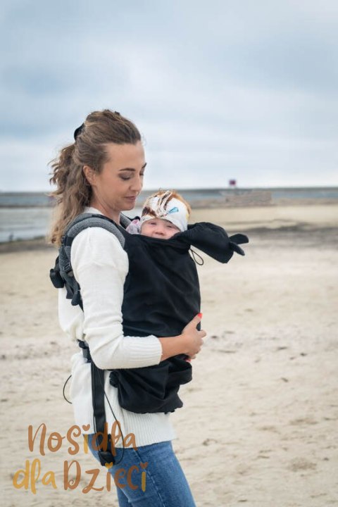 Osłonka na chustę/nosidełko - Softshell - Czarna (drugi gatunek)