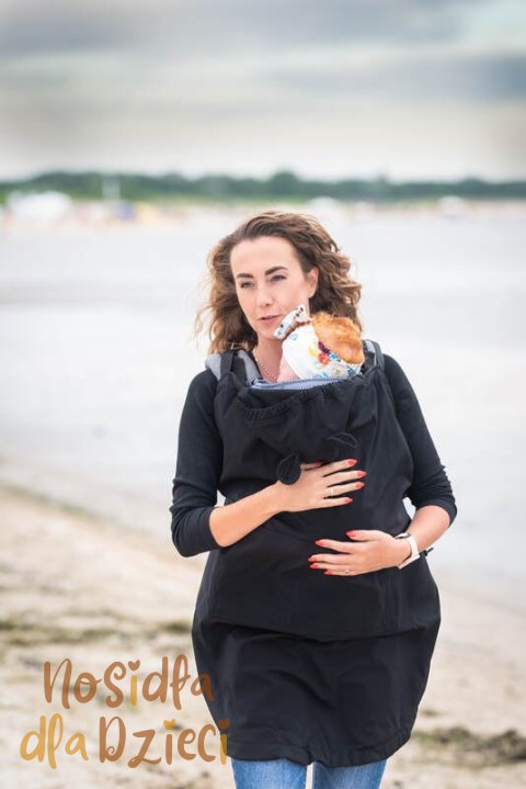 Osłonka na chustę/nosidełko - Softshell - Czarna (drugi gatunek)