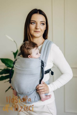 Moje Pierwsze Nosidełko LennyLight, splot jodełkowy, 100% bawełna , rozmiar standard - MAŁA JODEŁKA SZARA (drugi gatunek)