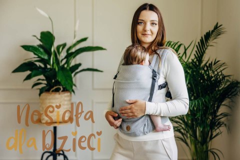 Moje Pierwsze Nosidełko LennyLight, splot jodełkowy, 100% bawełna , rozmiar standard - MAŁA JODEŁKA SZARA (drugi gatunek)