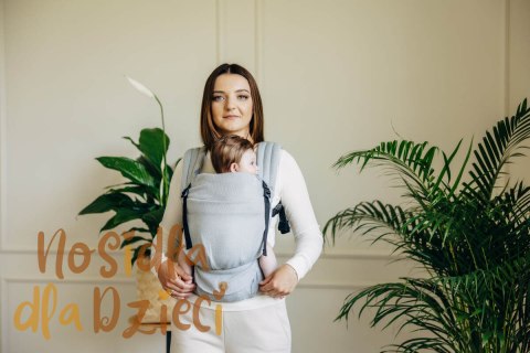 Moje Pierwsze Nosidełko LennyLight, splot jodełkowy, 100% bawełna , rozmiar standard - MAŁA JODEŁKA SZARA (drugi gatunek)