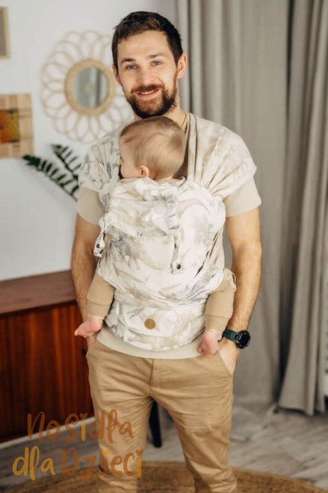 Nosidełko LennyHybrid Half Buckle, splot żakardowy, 100% bawełna , rozmiar standard - PARK JURAJSKI - ICE DESERT (drugi gatunek