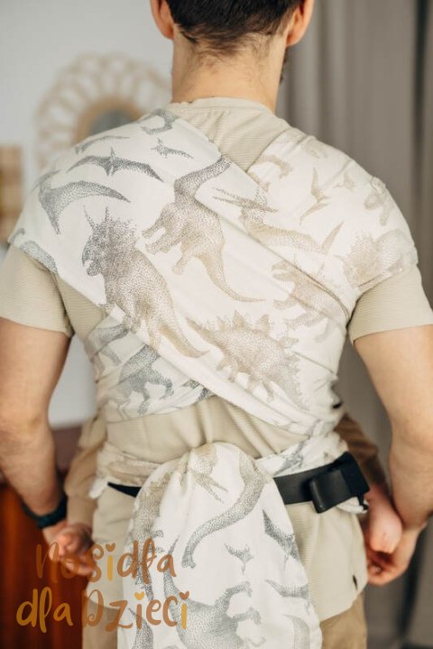 Nosidełko LennyHybrid Half Buckle, splot żakardowy, 100% bawełna , rozmiar standard - PARK JURAJSKI - ICE DESERT (drugi gatunek