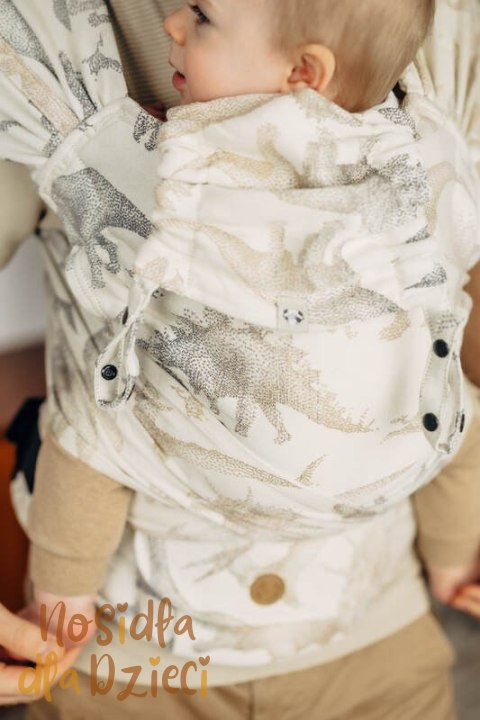 Nosidełko LennyHybrid Half Buckle, splot żakardowy, 100% bawełna , rozmiar standard - PARK JURAJSKI - ICE DESERT (drugi gatunek